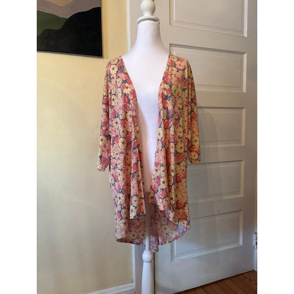 Woman's cardigan kimono wrap summer beach floral heathered LuLaRoe boutique nwot